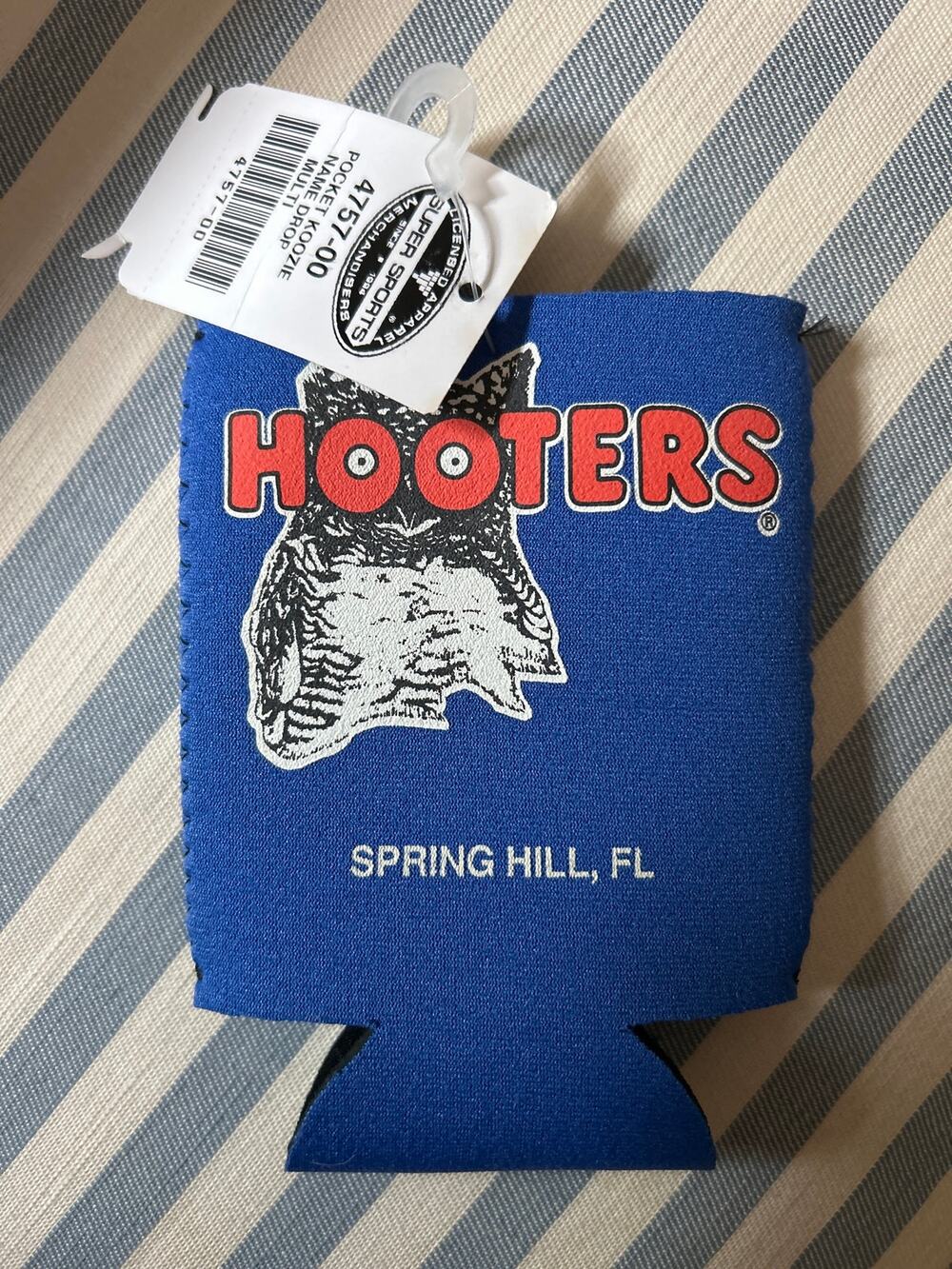 New Hooters Vintage Can Bottle Blue Koozie from Spring Hill Florida 🌴🦩